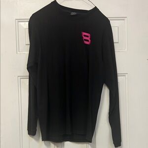 Dale Jr. #8 Black Long Sleeve Shirt with Pink Logo